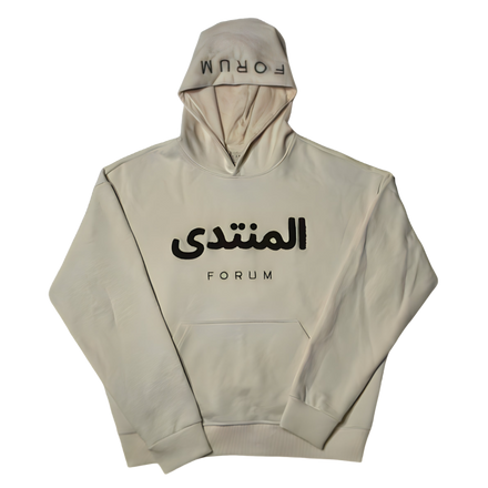 "المنتدى" CHENILLE EMBROIERED HOODIE [CREAM]